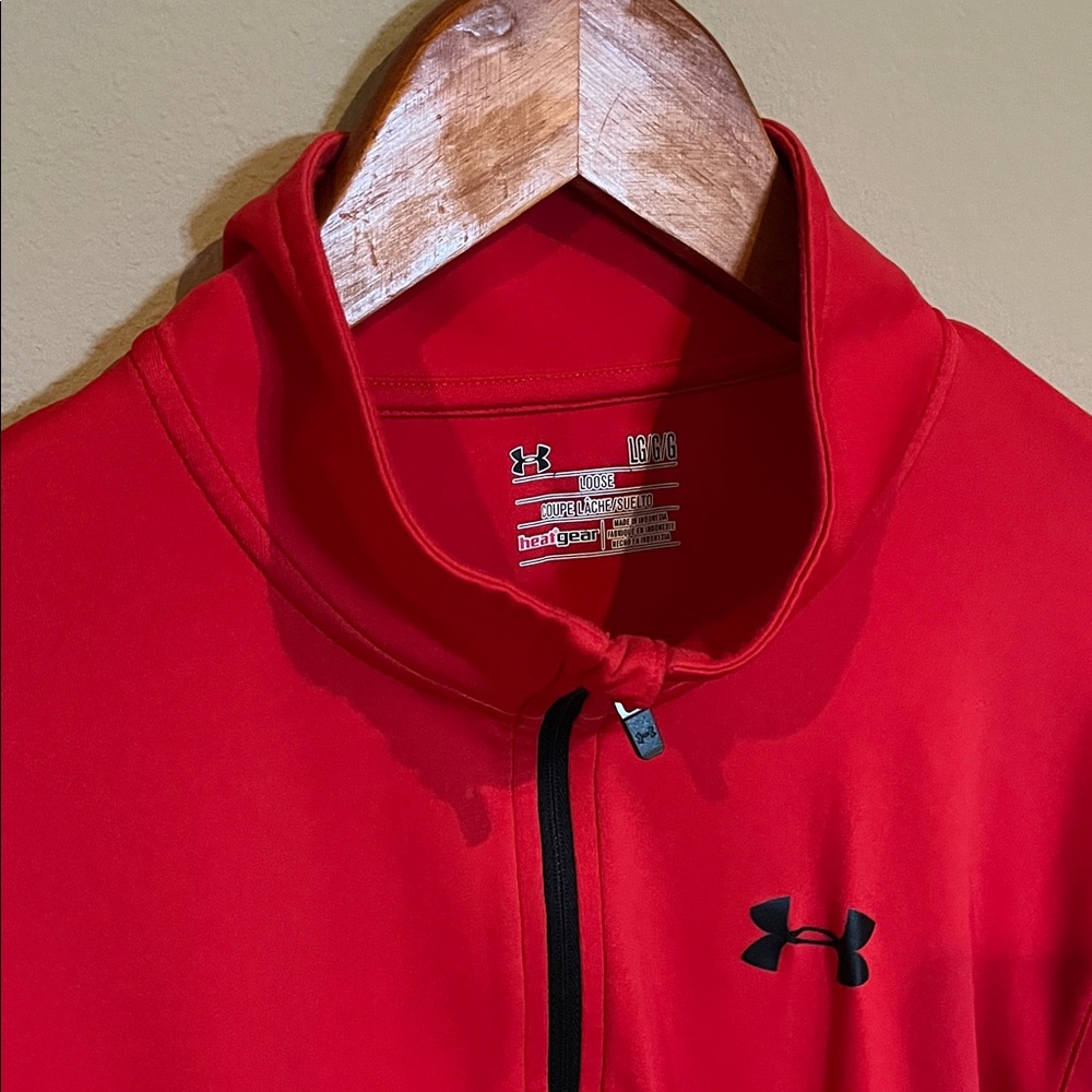 Under Armour Bold Red Performance Quarter Zip